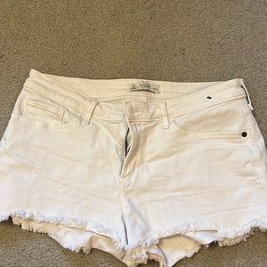 Abercrombie & Fitch Women white denim shorts